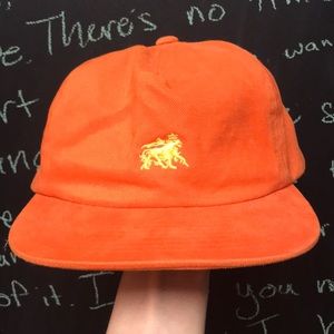 STUSSY Orange Corduroy Five Panel Hat